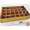 Image 3 : Coca-Cola Yellow Painted Wooden 24 Bottle Crate (c. 1960's) (Measures : 4"H x 18-1/4"W x 12"D)