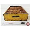 Image 5 : Coca-Cola Yellow Painted Wooden 24 Bottle Crate (c. 1960's) (Measures : 4"H x 18-1/4"W x 12"D)
