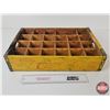 Image 6 : Coca-Cola Yellow Painted Wooden 24 Bottle Crate (c. 1960's) (Measures : 4"H x 18-1/4"W x 12"D)