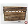 Image 9 : Coca-Cola Yellow Painted Wooden 24 Bottle Crate (c. 1960's) (Measures : 4"H x 18-1/4"W x 12"D)