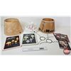 Image 1 : Aladdin Lamp Collector Combo :  - Glass Shade - Collector Books (2) - Parchment Lamp Shades (2) - La