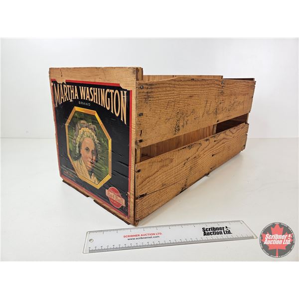 Martha Washington Brand Wooden Shipping Crate (Measures : 11-1/2"H x 26"W x 11-3/4"D)