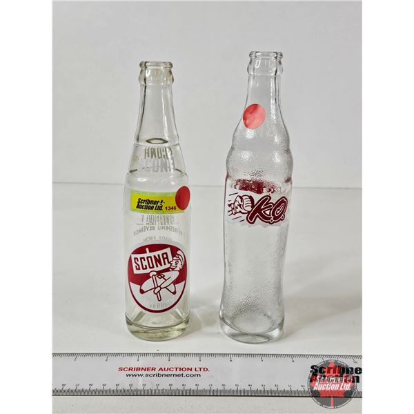 ACL Bottles (2) : - Scona - K. O.  (Tallest Measures : 9-3/4"H)