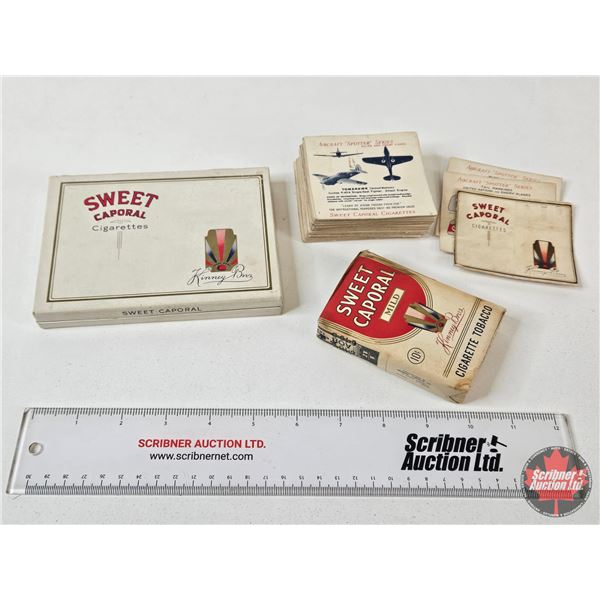 Sweet Caporal Collector Group (3) : - Tobacco Pouch (Unopened) - Cigarette Box - Collector Cards "Ai