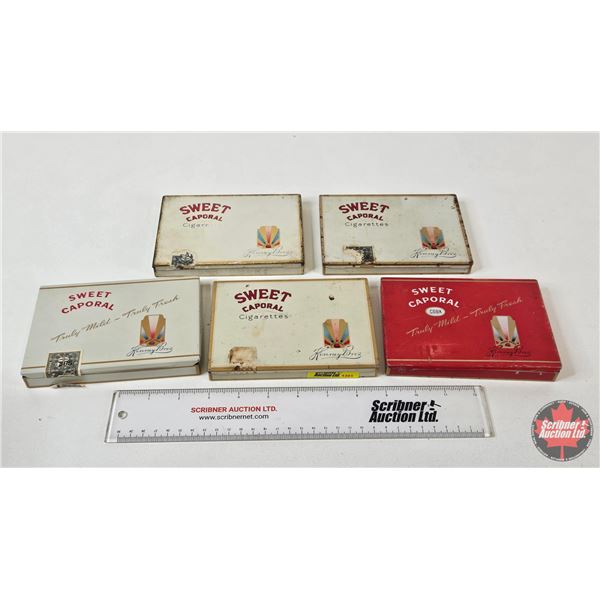 Sweet Caporal Cigarette Tins (5)