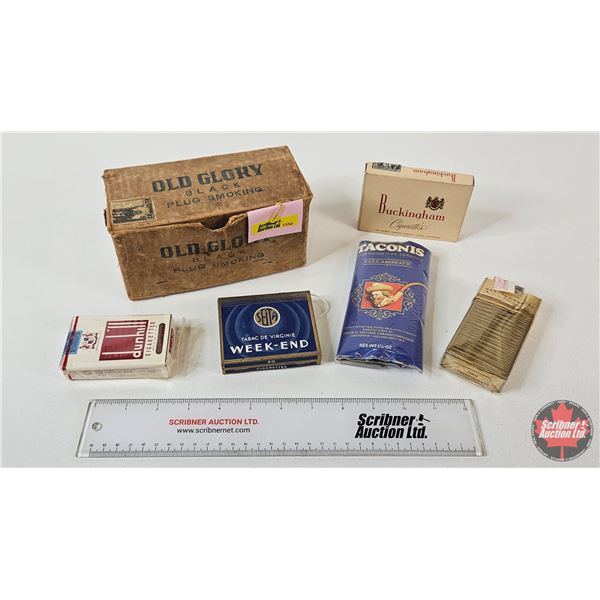 Old Glory Plug Smoking Box w/Tobacco Pouches & Cigarette Boxes