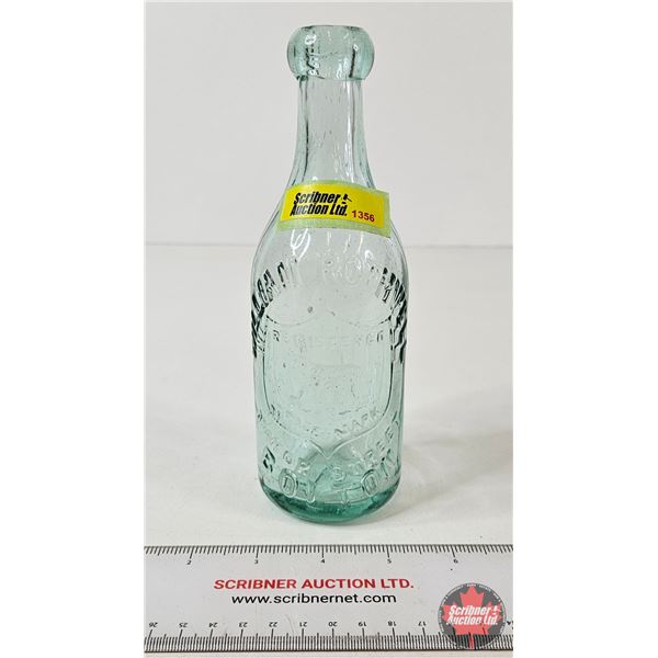 Blob Top Bottle : Embossed "William Rothwell Mayor Street Bolton" (Aqua) (Measures : 7-3/4"H)