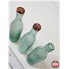 Image 9 : Aqua Embossed Bottles (3) : - The Empire Brewing Co. Ltd. - (2) Brandon Brewing Co. (All Measures : 