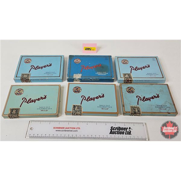 Players Cigarettes Packs (6) :  - Tin (3) - Cardboard (3)