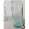 Image 5 : Aqua Embossed Bottles (3) : - Florida Water Murray & Lanman Druggists - Scott's Emulsion - Eno's Fru