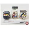 Image 5 : Matchbook Collection w/Glass Jars (3) (Tallest Jar Measures : 7-1/2"H)