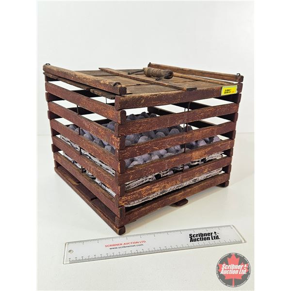 Wood Egg Crate (Measures : 10-1/2"H x 12-3/4"W x 12-3/4"D)