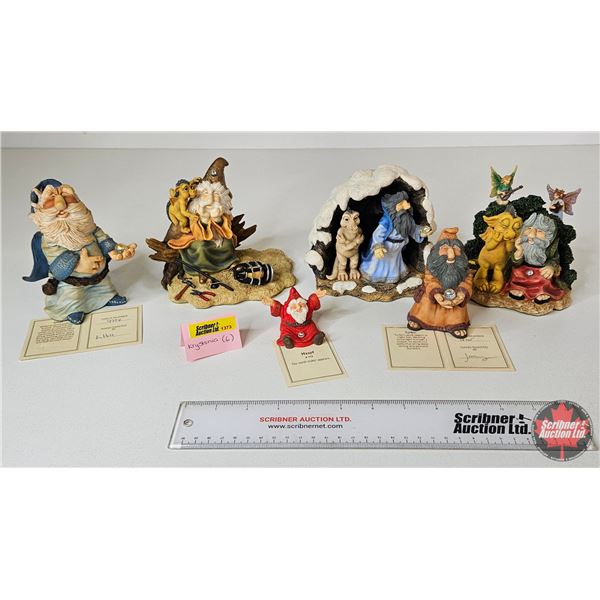 THE WORLD OF KRYSTONIA Figurines w/Swarovski Crystal (6): Panton International Stoke-On-Trent Englan