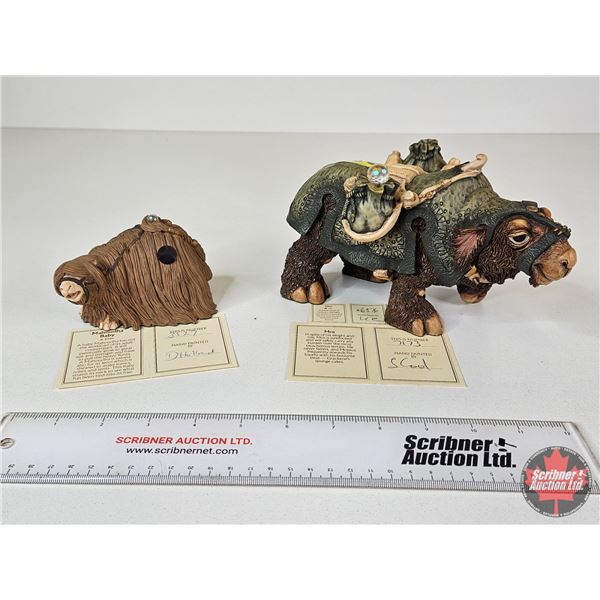THE WORLD OF KRYSTONIA Figurines w/Swarovski Crystal (2): Panton International Stoke-On-Trent Englan