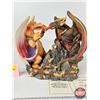 Image 2 : THE WORLD OF KRYSTONIA Figurine w/Swarovski Crystal : Precious Art Inc. (Hand Painted) : Battle for 