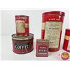 Image 6 : Red & White Collector Combo (7) Tins :  (Tallest Measures : 8-3/4"H)