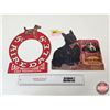 Image 1 : Cardboard Ad's (2) :  - Milk-Bone Dog Biscuit (1991) - Airedale East Prosect Cigar Co.  (Tallest Mea