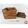 Image 1 : Castor Creamery Co. Ltd Wooden Shipping Crate w/Cheese Boxes (2) (Crate Measures : 11-1/4"H x 14-1/4