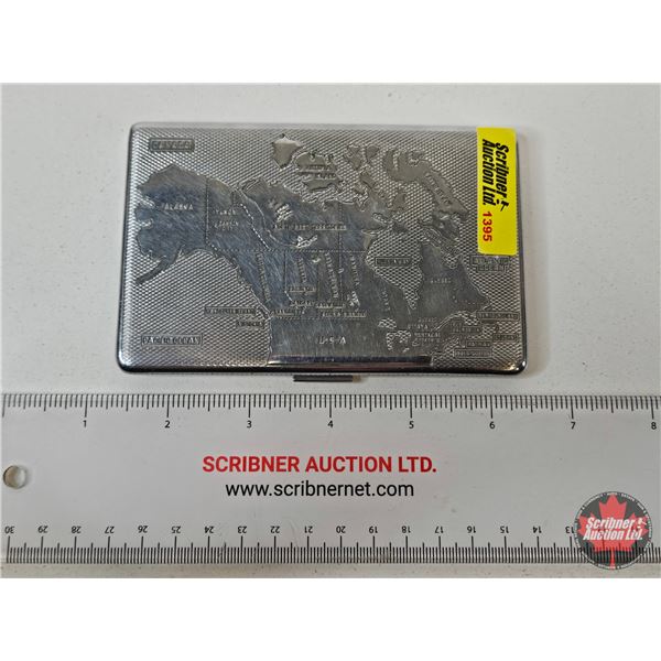 Har Bro Cigarette Holder : Canada (Nickel Plated) (Made In England) (Measures : 5"L x 3-1/4"W)