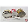 Image 6 : Lard Tins (3) : - Burns (Red) - Maple Leaf Tenderflake - Burns OK (Yellow) (Tallest Measures : 7-1/4