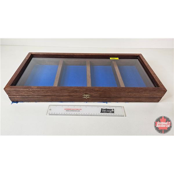 Glass Display Case (Measures : 3-1/4"H x 25-1/4"W x 11-3/4"D)