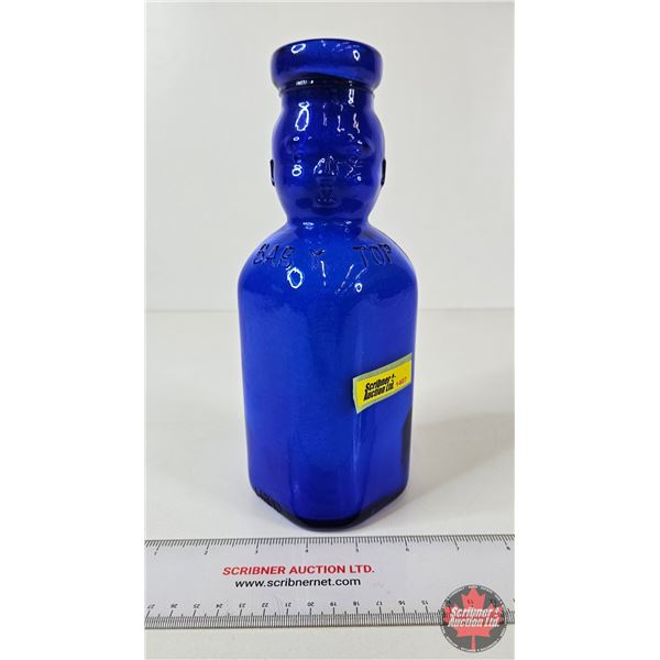 Cream Top Milk Bottle : "Brookfield Baby Top" (Cobalt Blue)  (Measures : 9-1/4"H)