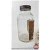 Image 3 : Horlick's Malted Milk Jar : Embossed & Paper Label (Measures : 10-1/2"H)