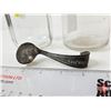 Image 3 : Cream Top Milk Bottles (2) w/Cream Spoon (1 Embossed ECD) (Both Measures : 10-1/4"H)