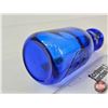 Image 10 : Milk Bottle : "A Bottle of Milk is a Bottle of Health" (Embossed) (Cobalt Blue) (NOTE : Flaw in Glas