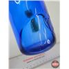 Image 11 : Milk Bottle : "A Bottle of Milk is a Bottle of Health" (Embossed) (Cobalt Blue) (NOTE : Flaw in Glas