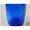 Image 3 : Milk Bottle : "A Bottle of Milk is a Bottle of Health" (Embossed) (Cobalt Blue) (NOTE : Flaw in Glas