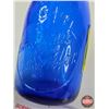 Image 5 : Milk Bottle : "A Bottle of Milk is a Bottle of Health" (Embossed) (Cobalt Blue) (NOTE : Flaw in Glas