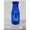 Image 6 : Milk Bottle : "A Bottle of Milk is a Bottle of Health" (Embossed) (Cobalt Blue) (NOTE : Flaw in Glas