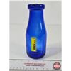 Image 8 : Milk Bottle : "A Bottle of Milk is a Bottle of Health" (Embossed) (Cobalt Blue) (NOTE : Flaw in Glas