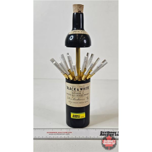 Pop-Up Cigarette Dispenser : "Black & White" Buchann's Old Scotch Whisky w/Cigarettes (Measures : 10