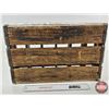 Image 10 : 7UP White Painted Wooden 24 Bottle Crate  (Measures : 4"H x 18-1/4"W x 12"D)