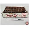 Image 4 : 7UP White Painted Wooden 24 Bottle Crate  (Measures : 4"H x 18-1/4"W x 12"D)