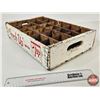 Image 6 : 7UP White Painted Wooden 24 Bottle Crate  (Measures : 4"H x 18-1/4"W x 12"D)