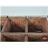 Image 7 : 7UP White Painted Wooden 24 Bottle Crate  (Measures : 4"H x 18-1/4"W x 12"D)