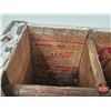 Image 8 : 7UP White Painted Wooden 24 Bottle Crate  (Measures : 4"H x 18-1/4"W x 12"D)