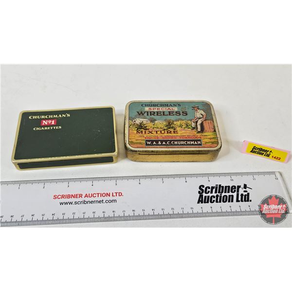 Churchman's Cigarette Tins (2)
