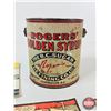 Image 2 : Rogers' Golden Syrup Tin & Ephemera (Tin Measures : 5-1/2"H x 5"Dia)