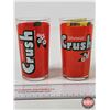 Image 1 : Orange Crush Tumblers (2) (Both Measure : 4-3/4"H)