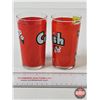 Image 4 : Orange Crush Tumblers (2) (Both Measure : 4-3/4"H)