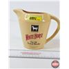 Image 1 : White Horse Scotch Whisky Pitcher (Made By Seton Pottery) c/w JP Wiser's Stopper (Pitcher Measures :