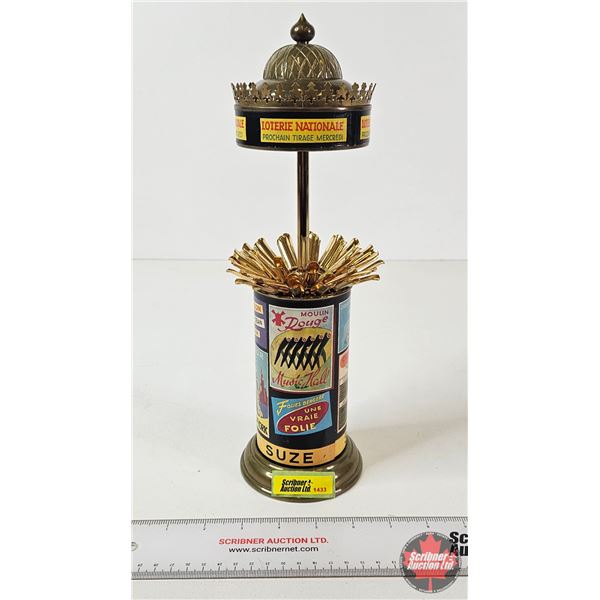 Vintage French Art Deco Kiosk Pop-Up Cigarette Dispenser (c. 1930's-40's) (Measures : 9"H)