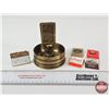 Image 1 : WWII Trench Art Brass Ashtray w/Integrated Matchbox Holder "Souvenir of Holland" (Repurposed Artille