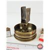 Image 5 : WWII Trench Art Brass Ashtray w/Integrated Matchbox Holder "Souvenir of Holland" (Repurposed Artille