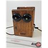 Image 7 : Western Electric Candlestick Phone w/Wood Box Ringer c/w Extra Mouthpiece (Candle Stick Measures : 1
