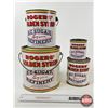 Image 1 : Rogers' Golden Syrup Tins (4) (Largest Measures : 8-1/4"H)